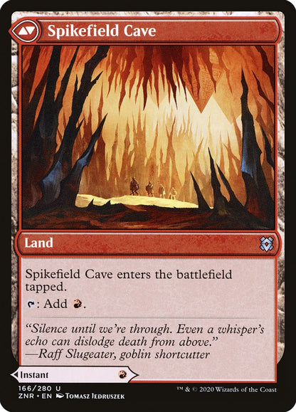 Spikefield Hazard // Spikefield Cave [Zendikar Rising] Foil