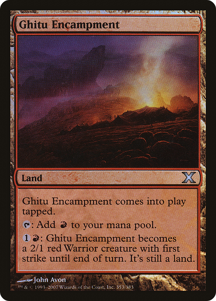 Ghitu Encampment  [Tenth Edition] Foil