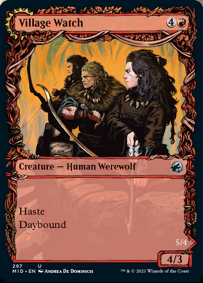 Village Watch // Village Reavers (Showcase Equinox) [Innistrad: Midnight Hunt] Foil