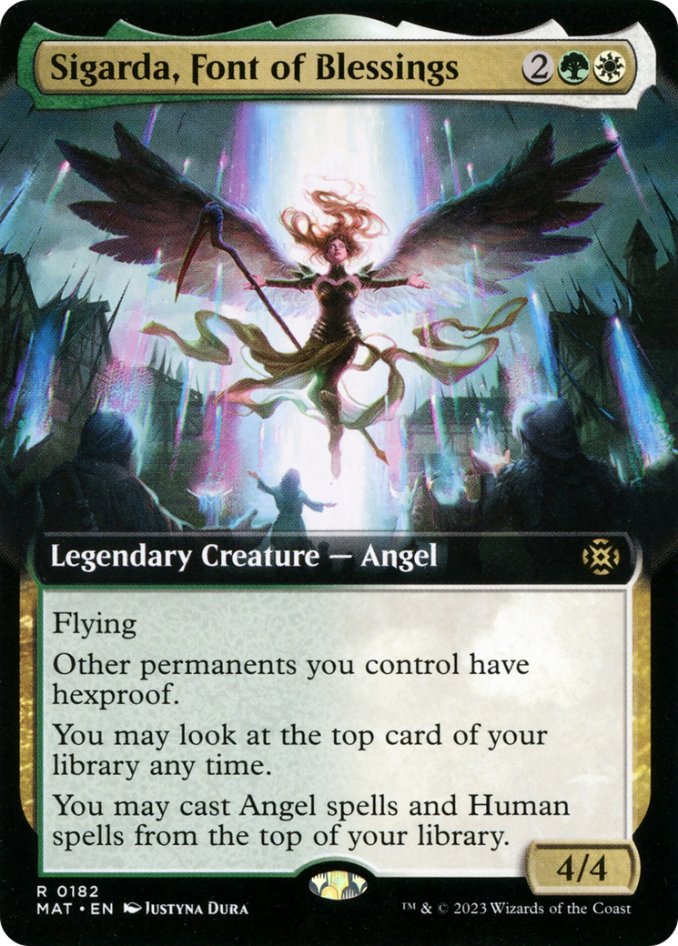 Sigarda, Font of Blessings (Extended Art) [March of the Machine: The Aftermath] Foil