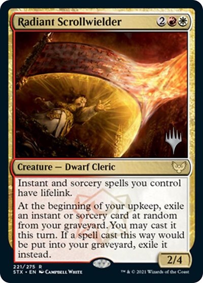 Radiant Scrollwielder (Promo Pack) [Strixhaven: School of Mages Promos] Foil