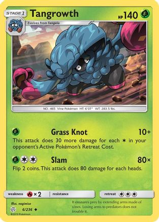 Tangrowth (6/236) [Sun & Moon: Cosmic Eclipse] Reverse Holofoil