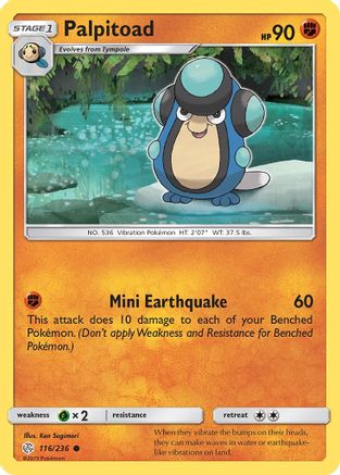 Palpitoad (116/236) [Sun & Moon: Cosmic Eclipse] Reverse Holofoil