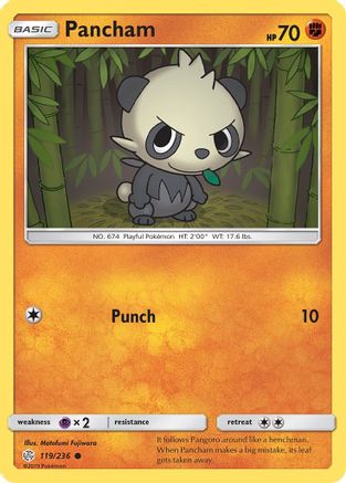 Pancham (119/236) [Sun & Moon: Cosmic Eclipse] Reverse Holofoil