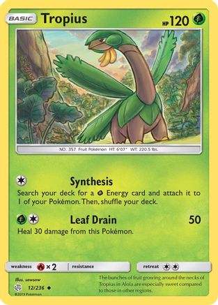 Tropius (12/236) [Sun & Moon: Cosmic Eclipse] Reverse Holofoil