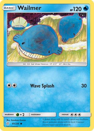 Wailmer (45/236) [Sun & Moon: Cosmic Eclipse] Reverse Holofoil
