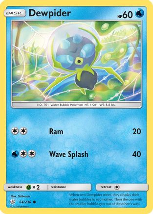 Dewpider (64/236) [Sun & Moon: Cosmic Eclipse] Reverse Holofoil