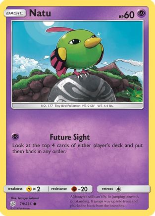 Natu (78/236) [Sun & Moon: Cosmic Eclipse] Reverse Holofoil