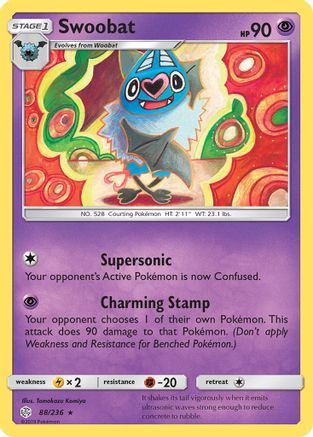 Swoobat (88/236) [Sun & Moon: Cosmic Eclipse] Reverse Holofoil