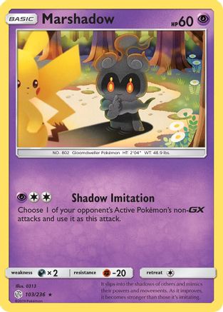 Marshadow (103/236) [Sun & Moon: Cosmic Eclipse] Reverse Holofoil