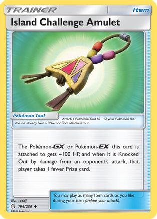 Island Challenge Amulet (194/236) [Sun & Moon: Cosmic Eclipse] Reverse Holofoil
