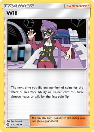 Will (208/236) [Sun & Moon: Cosmic Eclipse] Reverse Holofoil