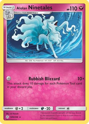 Alolan Ninetales (145/236) [Sun & Moon: Cosmic Eclipse] Reverse Holofoil