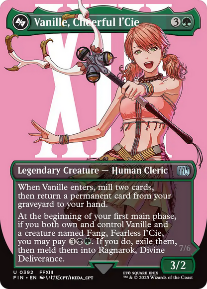 Vanille, Cheerful l'Cie // Ragnarok, Divine Deliverance (Borderless) [FINAL FANTASY] Foil