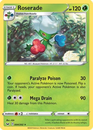 Roserade (004/202) [Sword & Shield: Base Set] Reverse Holofoil
