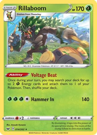 Rillaboom (014/202) [Sword & Shield: Base Set] Reverse Holofoil