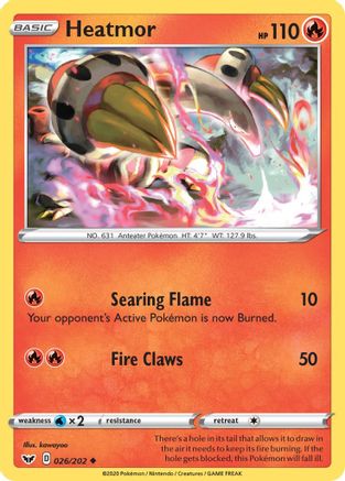 Heatmor (026/202) [Sword & Shield: Base Set] Reverse Holofoil