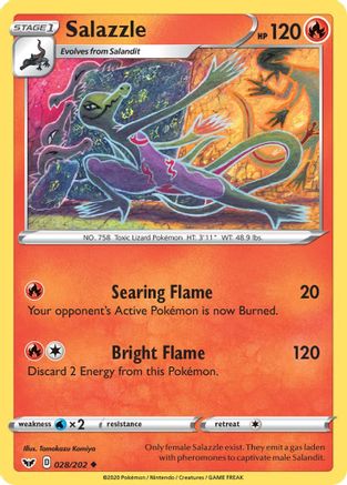 Salazzle (028/202) [Sword & Shield: Base Set] Reverse Holofoil
