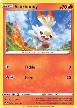 Scorbunny (031/202) [Sword & Shield: Base Set] Reverse Holofoil