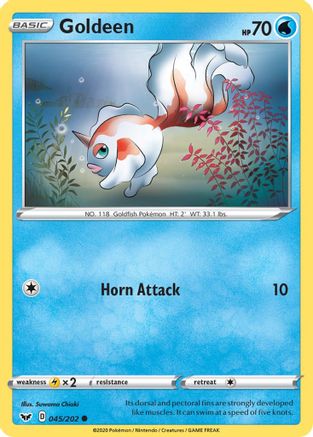 Goldeen (045/202) [Sword & Shield: Base Set] Reverse Holofoil