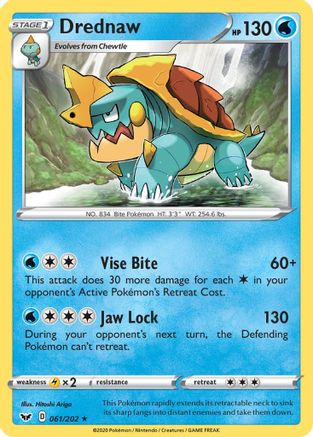 Drednaw (061/202) [Sword & Shield: Base Set] Reverse Holofoil