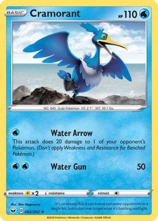 Cramorant (062/202) [Sword & Shield: Base Set] Reverse Holofoil