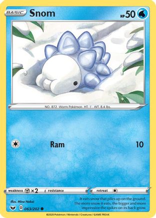 Snom (063/202) [Sword & Shield: Base Set] Reverse Holofoil