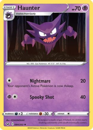 Haunter (084/202) [Sword & Shield: Base Set] Reverse Holofoil