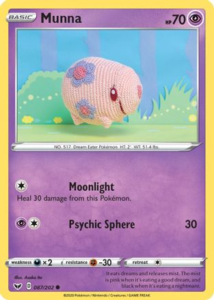 Munna (087/202) [Sword & Shield: Base Set] Reverse Holofoil