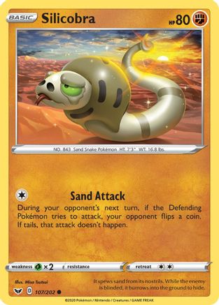 Silicobra (107/202) [Sword & Shield: Base Set] Reverse Holofoil