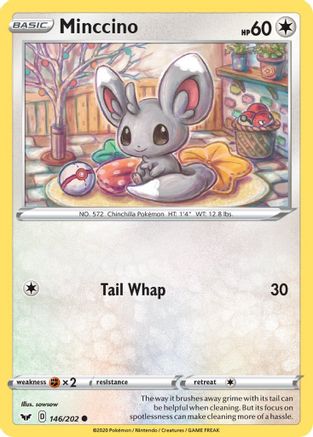 Minccino (146/202) [Sword & Shield: Base Set] Reverse Holofoil