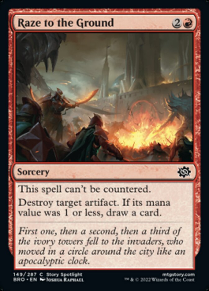 Raze to the Ground [The Brothers' War] Foil