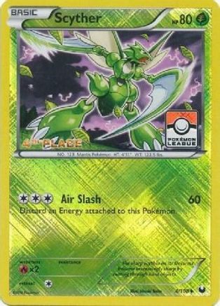 Scyther (4/108) (League Promo 4th Place) [Black & White: Dark Explorers] Reverse Holofoil