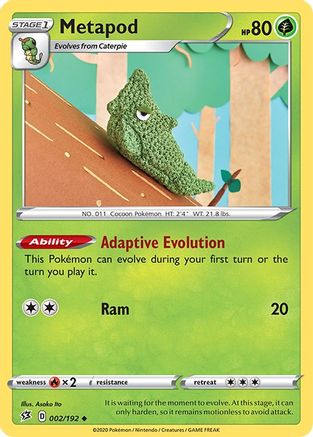 Metapod (002/192) [Sword & Shield: Rebel Clash] Reverse Holofoil