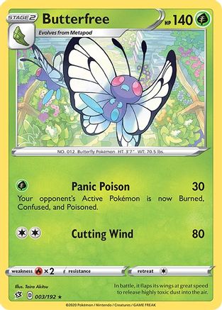 Butterfree (003/192) [Sword & Shield: Rebel Clash] Reverse Holofoil