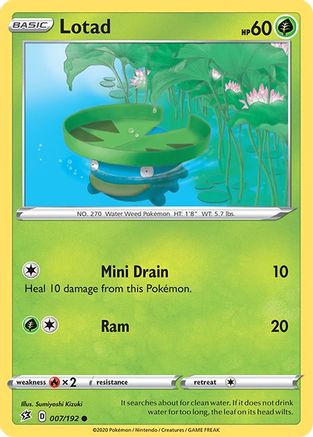 Lotad (007/192) [Sword & Shield: Rebel Clash] Reverse Holofoil