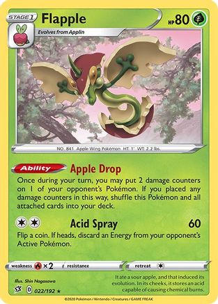 Flapple (022/192) [Sword & Shield: Rebel Clash] Reverse Holofoil