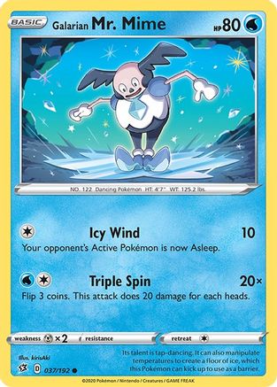 Galarian Mr. Mime (037/192) [Sword & Shield: Rebel Clash] Reverse Holofoil