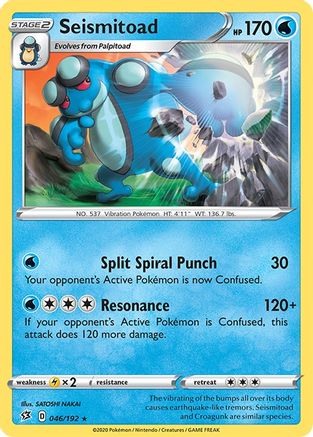 Seismitoad (046/192) [Sword & Shield: Rebel Clash] Reverse Holofoil