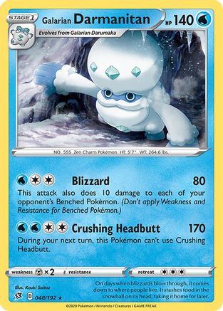Galarian Darmanitan (048/192) [Sword & Shield: Rebel Clash] Reverse Holofoil