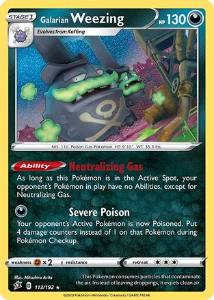 Galarian Weezing (113/192) [Sword & Shield: Rebel Clash] Reverse Holofoil