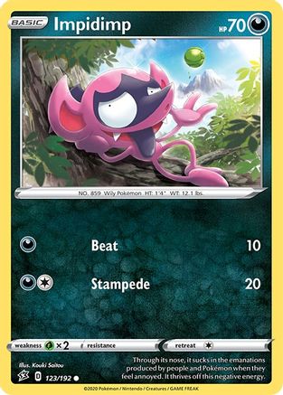 Impidimp (123/192) [Sword & Shield: Rebel Clash] Reverse Holofoil