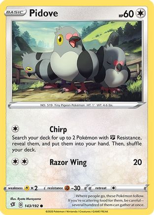 Pidove (143/192) [Sword & Shield: Rebel Clash] Reverse Holofoil