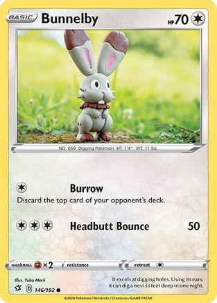 Bunnelby (146/192) [Sword & Shield: Rebel Clash] Reverse Holofoil