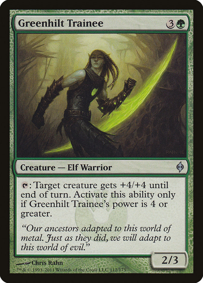 Greenhilt Trainee [New Phyrexia] Foil