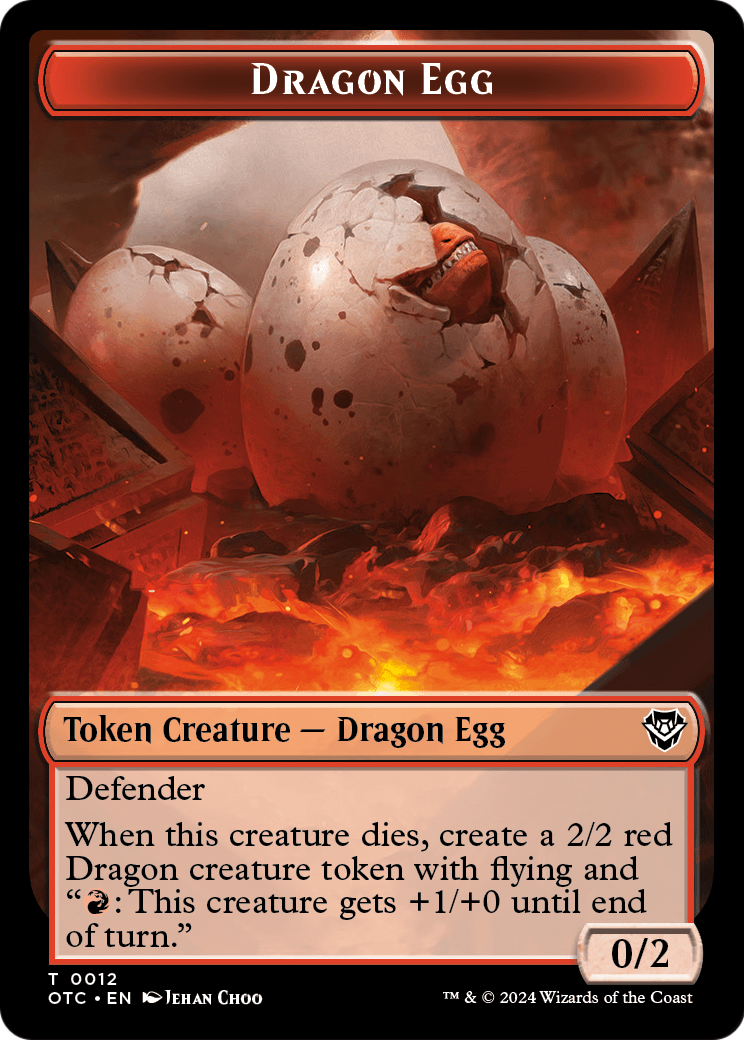 Dragon Egg  [Outlaws of Thunder Junction Commander Tokens]