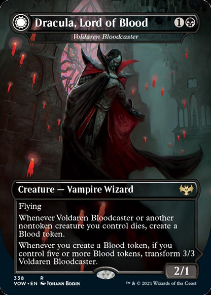 Voldaren Bloodcaster // Bloodbat Summoner - Dracula, Lord of Blood // Dracula, Lord of Bats [Innistrad: Crimson Vow] Foil