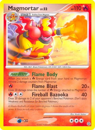 Magmortar (31/132) (Theme Deck Exclusive) [Diamond & Pearl: Secret Wonders] Holofoil