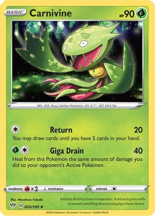 Carnivine (005/189) [Sword & Shield: Darkness Ablaze] Reverse Holofoil