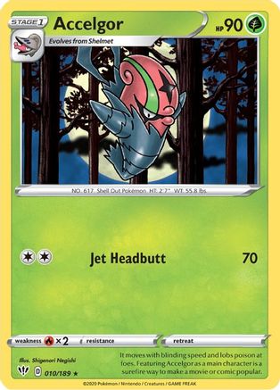 Accelgor (010/189) [Sword & Shield: Darkness Ablaze] Reverse Holofoil